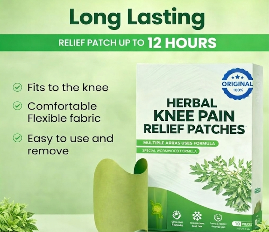Herbal Pain Relief Patches™ 100% Safe & Natural Knee Pain Relief Products | Instant Relief | No Side Effects (20 Patches}