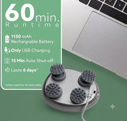 Everestfitness Scalp Massager™  Stress Relief & Relaxation | Handheld,  Portable and Rechargeable