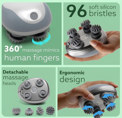 Everestfitness Scalp Massager™  Stress Relief & Relaxation | Handheld,  Portable and Rechargeable